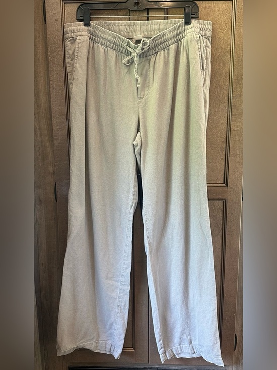 Old Navy Pants - Old Navy Light Grey Drawstring Linen Pants Size Large